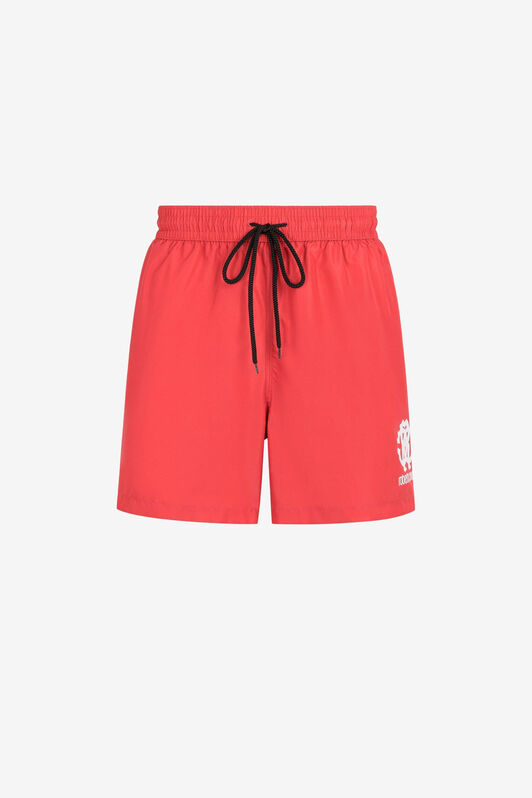 RC RC Monogram-Print Swim Shorts Red JSH00A-SB001