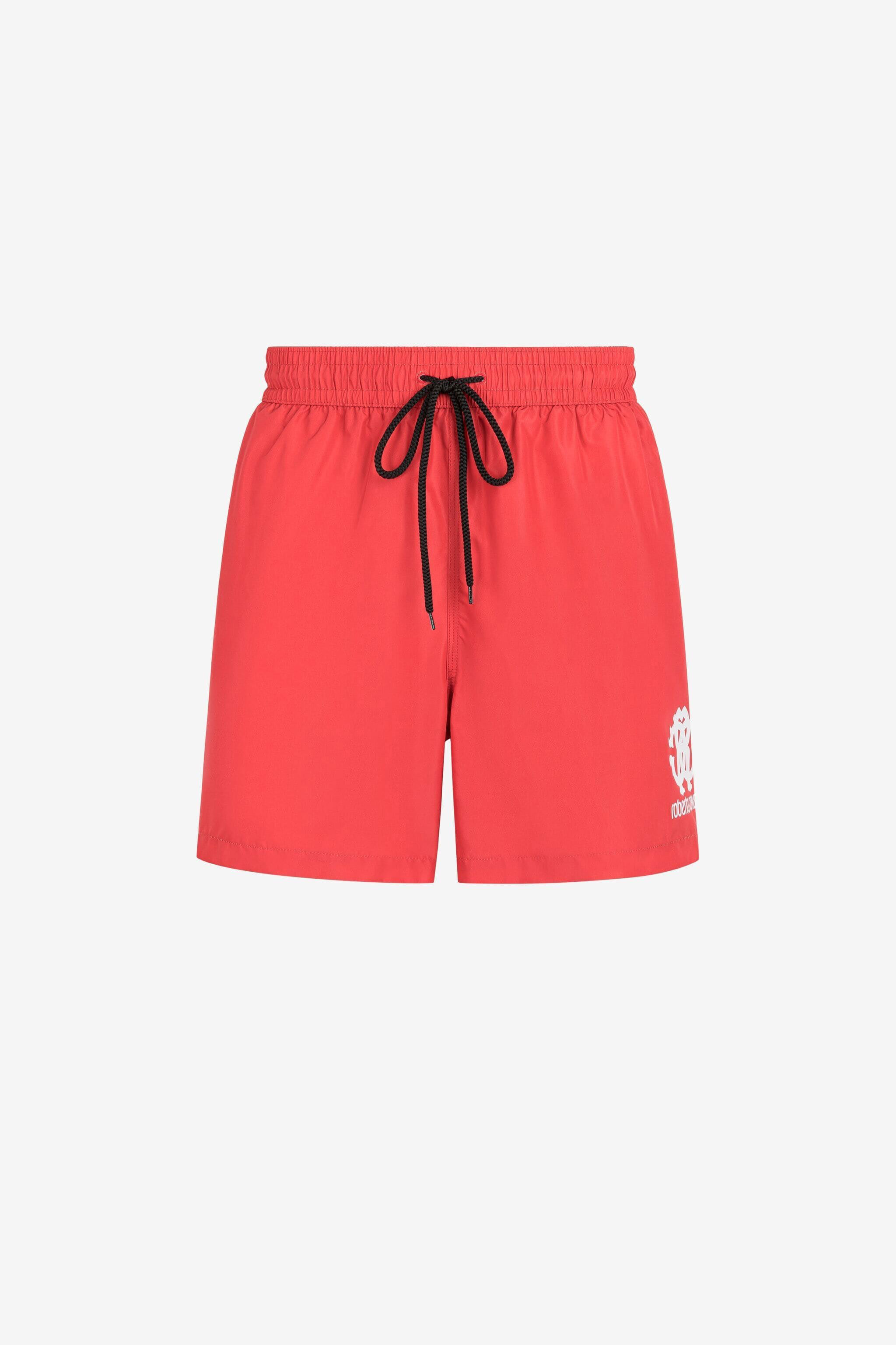 RC RC Monogram-Print Swim Shorts Red JSH00A-SB001
