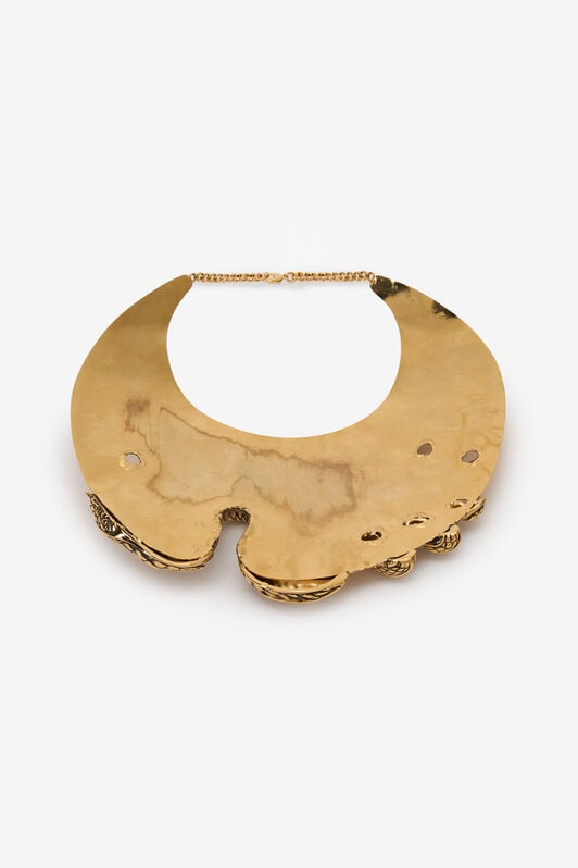 RC Antique Gold Choker Necklace with Snake OLD GOLD WWG003-AM001