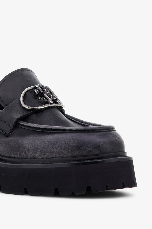 RC Loafers with metal buckle Black TRS020-PN195