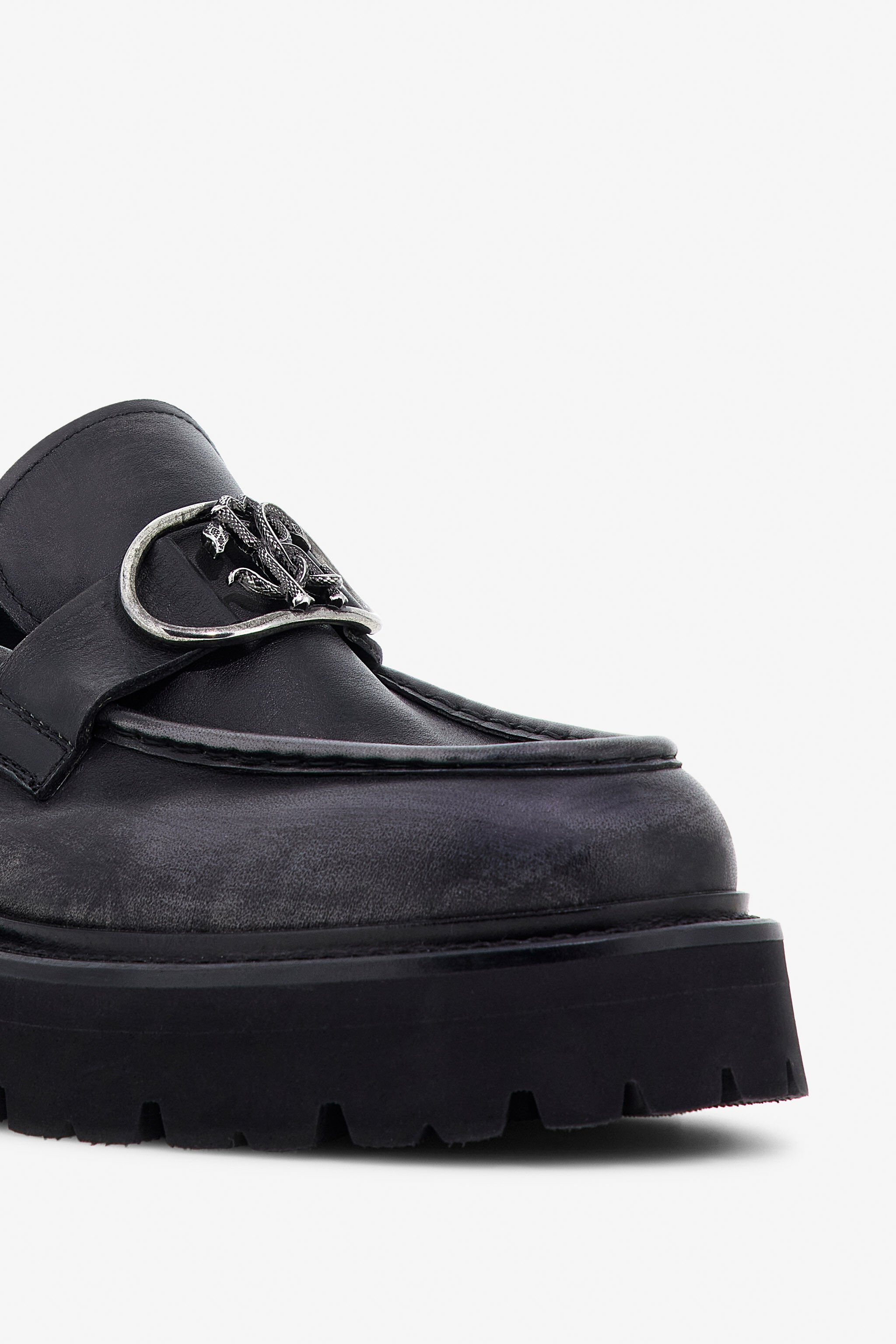 RC Loafers with metal buckle Black TRS020-PN195