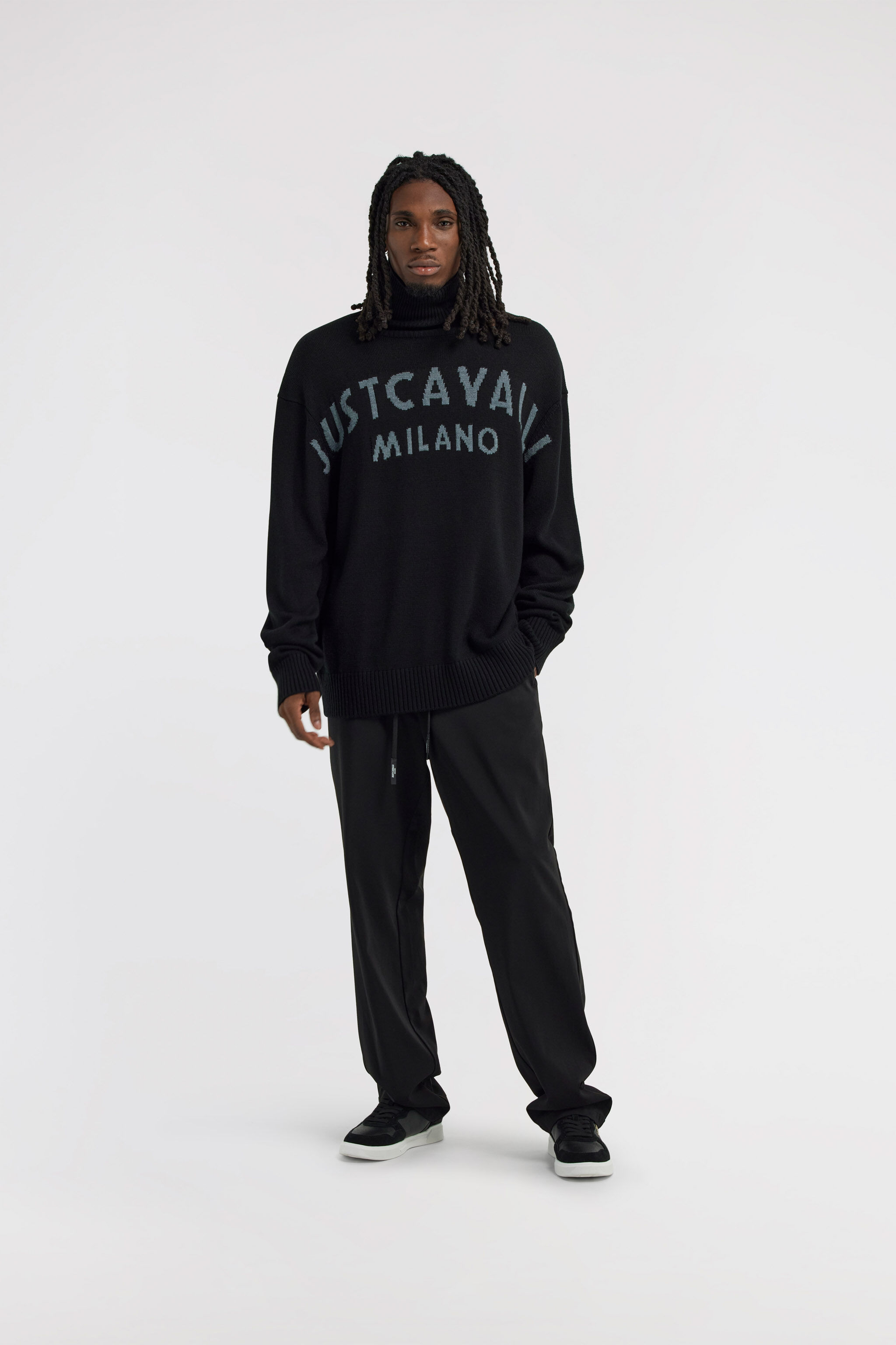 JC Just Cavalli Turtleneck sweater Noir TFM006-TF026