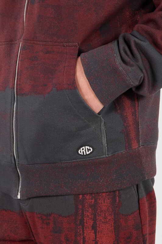 RC Hooded Zip-Up Sweatshirt RC Hooded Zip-Up Sweatshirt Negro/Rojo VNT69D-FOP69
