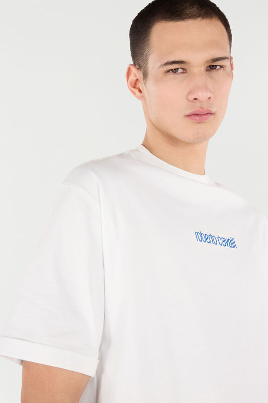RC Cotton T-Shirt with Dragon and Logo White VRT62F-JD060