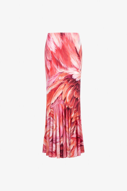 RC Plumage print skirt Fuchsia SWT306-LNL71