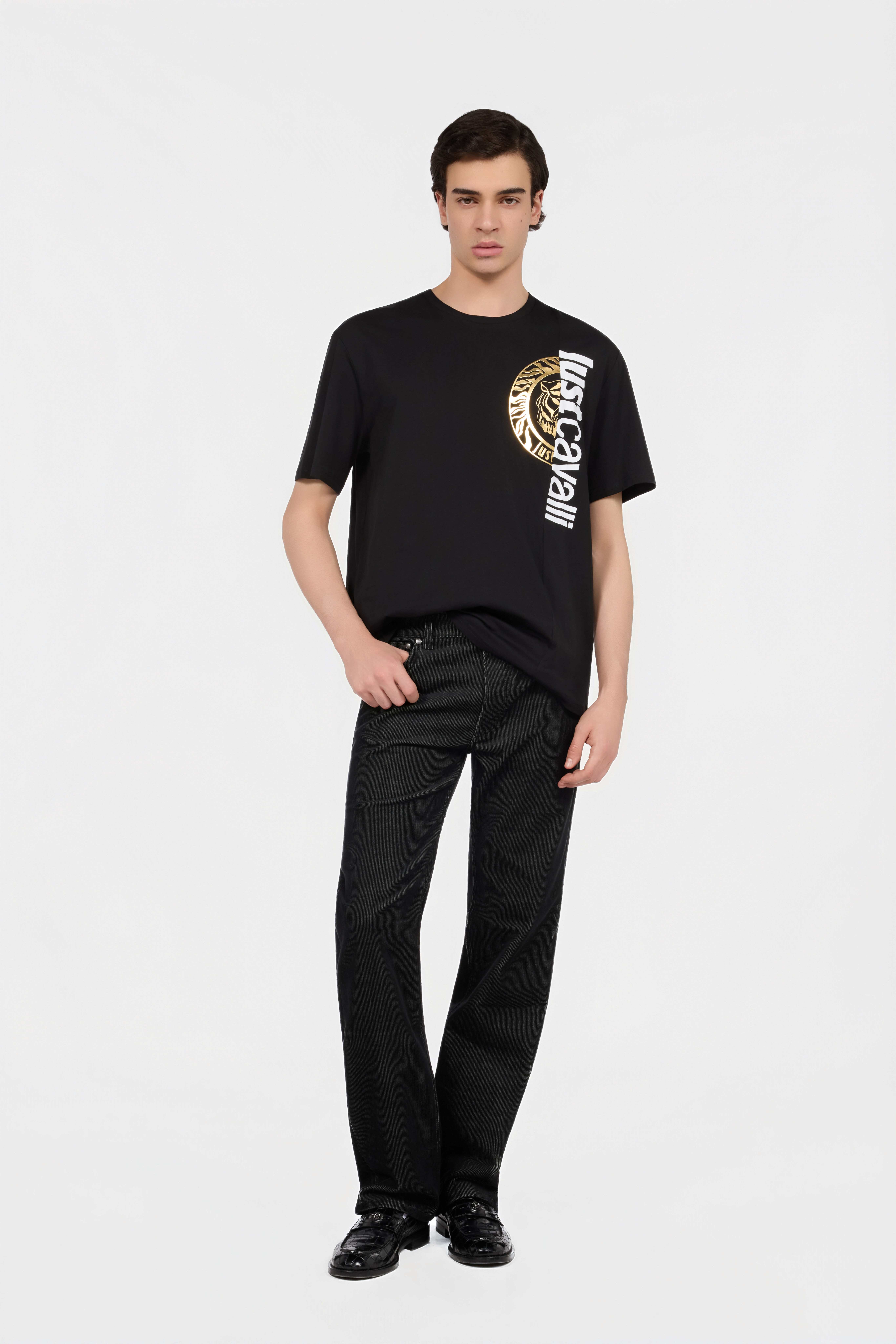 JC Black T-Shirt with Logo BLACK Q61256-Q0159