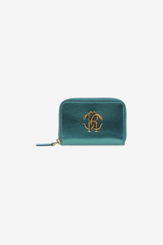 RC Small wallet with Monogram RC and zip Light blue SKA003-PN199