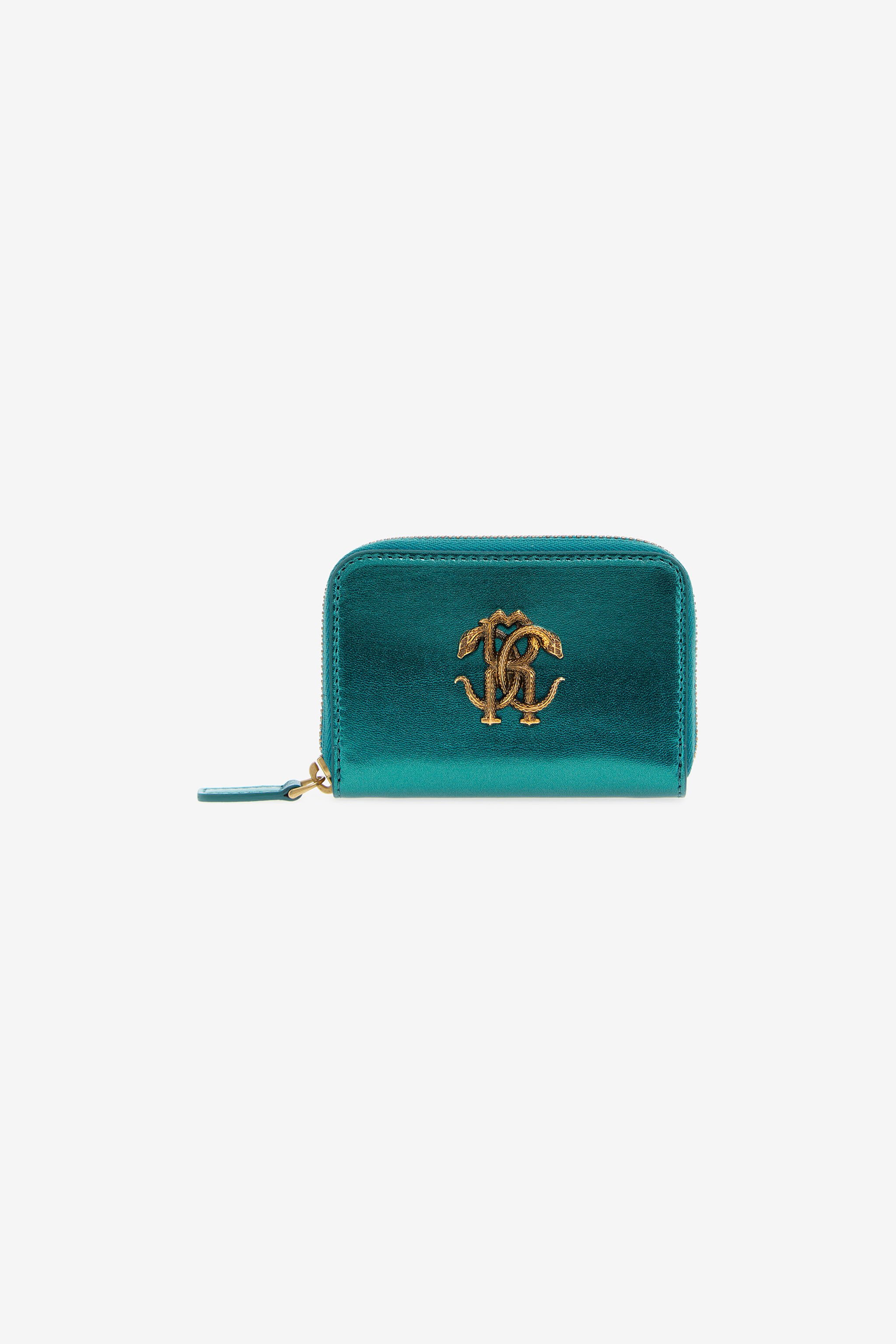 RC Small wallet with Monogram RC and zip Light blue SKA003-PN199