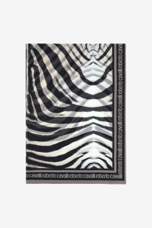RC Stola Roberto Cavalli con stampa ZEBRA Nero/Bianco SYI00D-1SL59