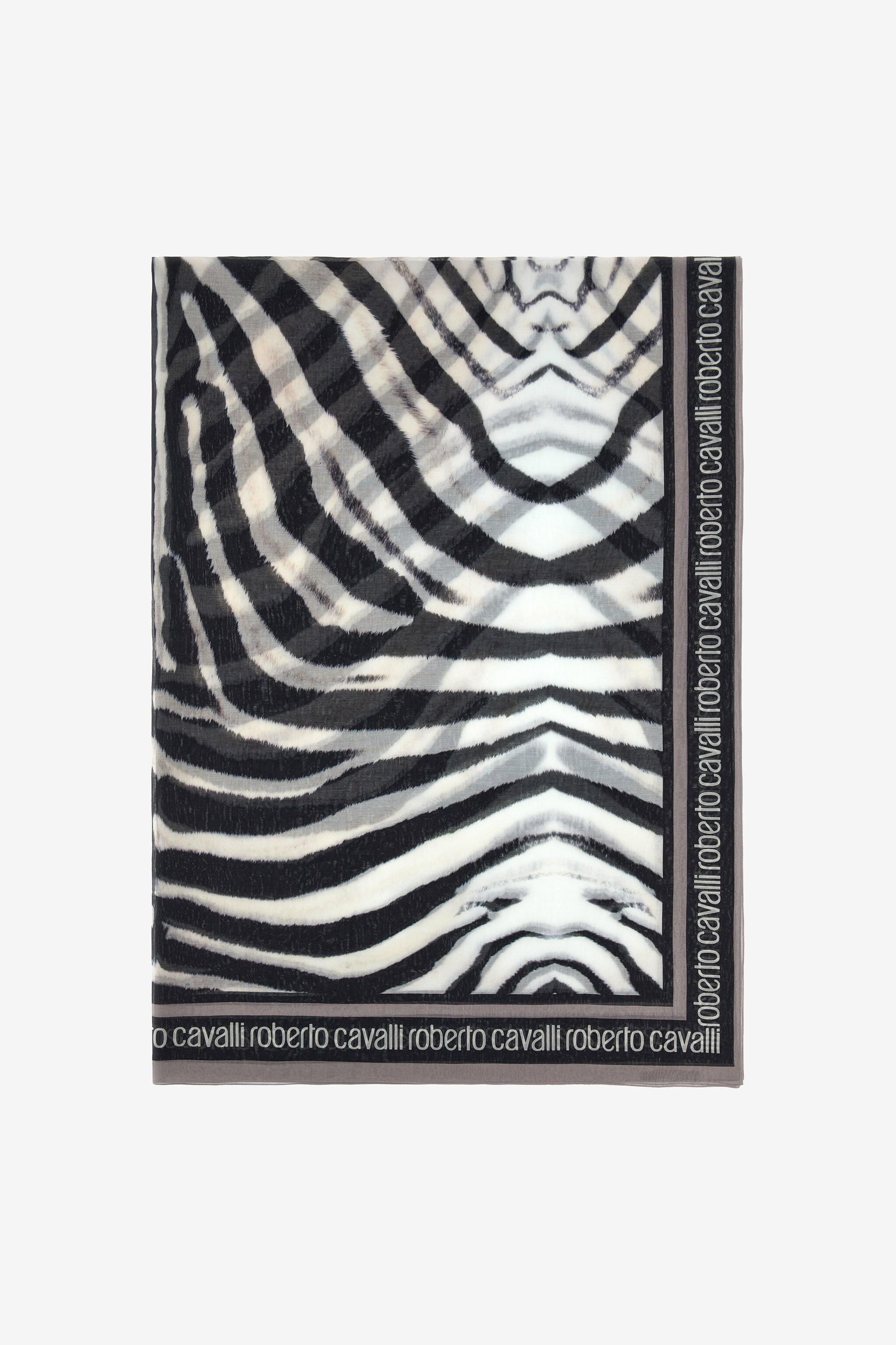 RC Stola Roberto Cavalli con stampa ZEBRA Nero/Bianco SYI00D-1SL59