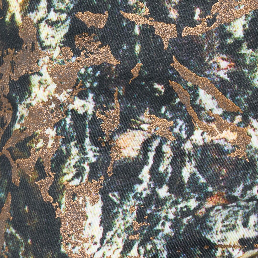 RC Skinny trousers with Marble print Dark green TWJ233-DAN35