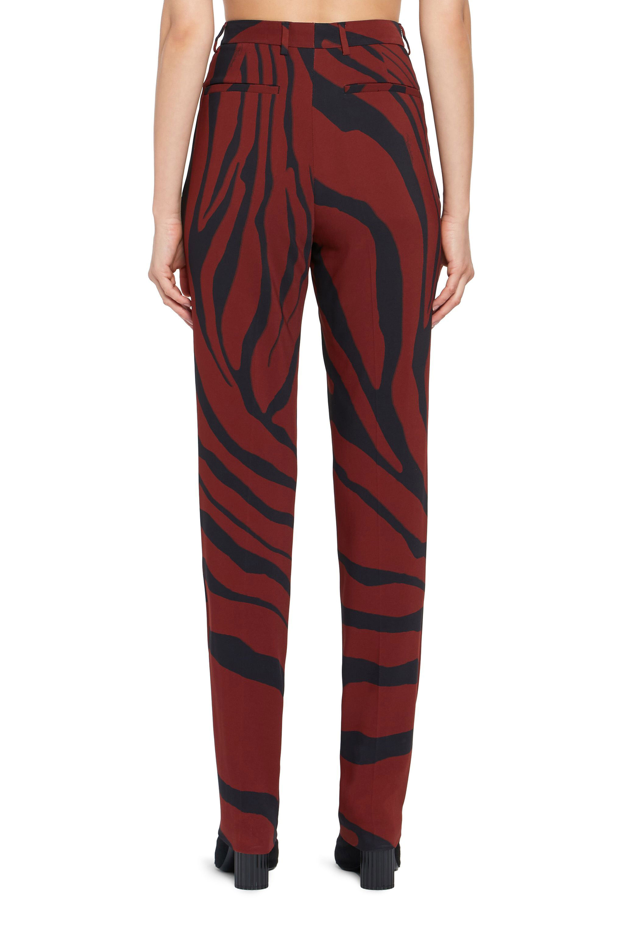 RC Zebra print trousers Dark red HQT208-ORL60