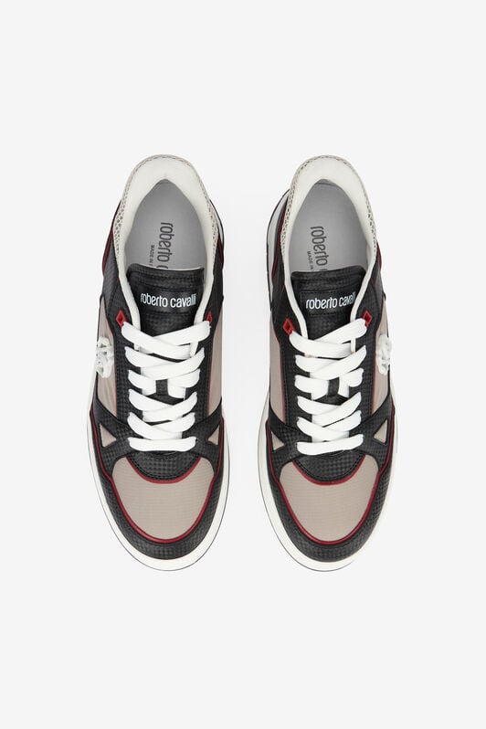 RC White and Black Sneakers with Mirror Snake Monogram RC White and Black Sneakers with Mirror Snake Monogram Black/White URS057-ABC01