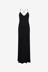 ${brand} Silk Maxi Dress with Monogram RC ${colorDescription} ${masterID}