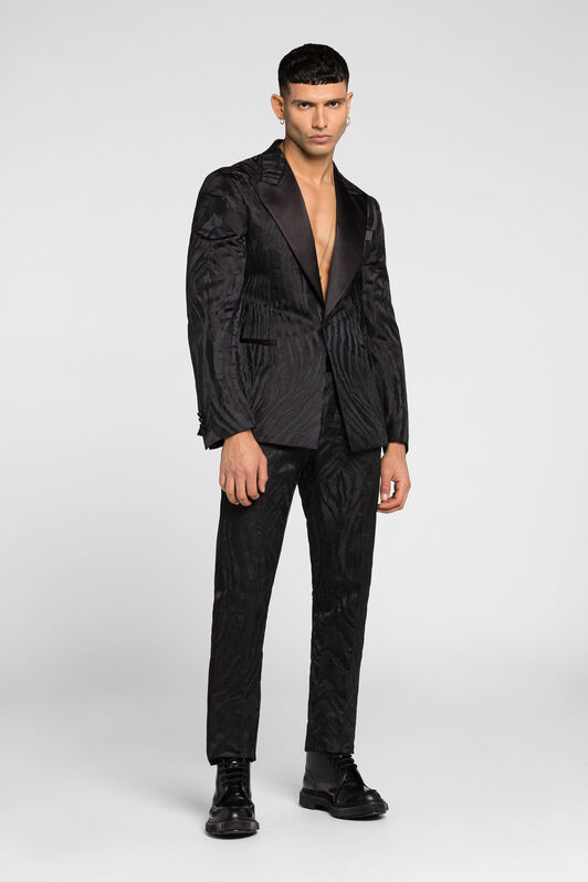 RC Freedom-Jacquard Tuxedo Trousers RC Freedom-Jacquard Tuxedo Trousers Black ORT215-TJ031