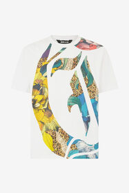 ${brand} T-Shirt With JC Monogram, Jaguar Skin And Floral Print ${colorDescription} ${masterID}