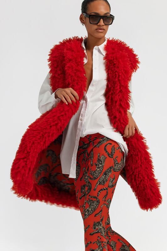 JC Just Cavalli Eco-fur Rot TFT155-TF222