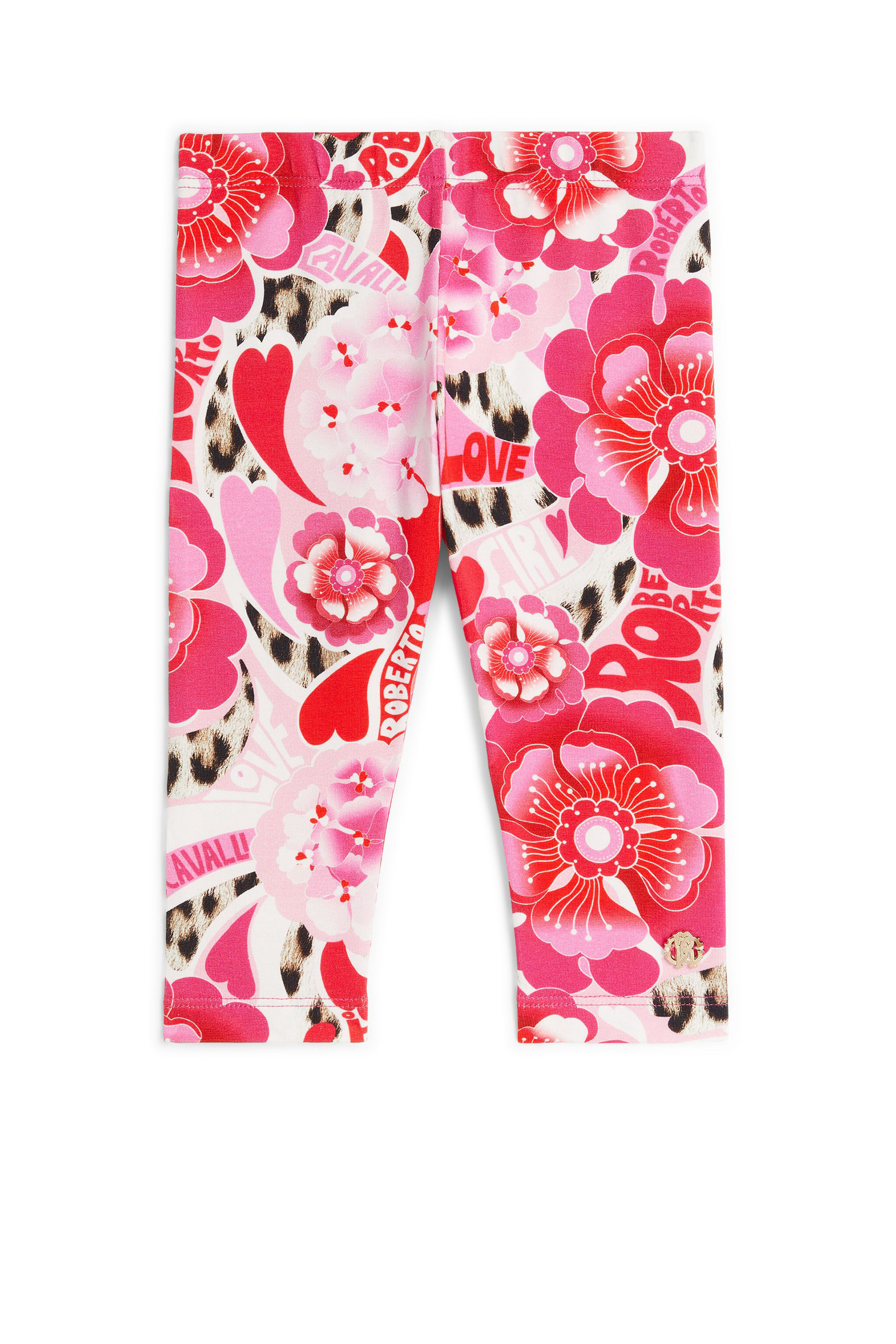 JU Floral-print pull-on leggings FUXIA/MULTICOLOR LJT227-JMZ27