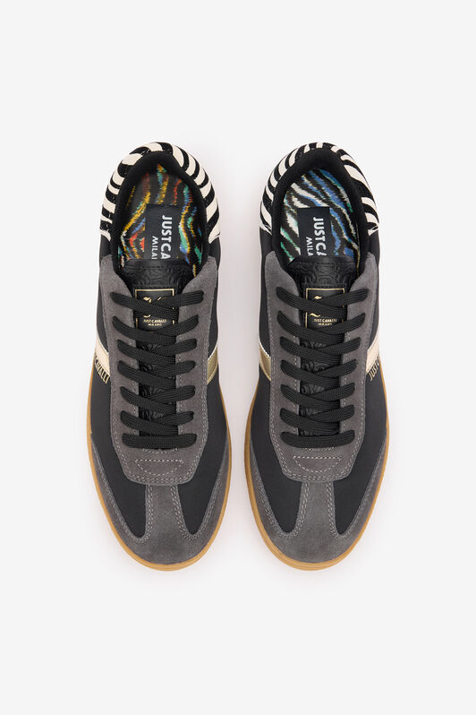JC Sneakers Avec Contrefort Zèbre Black SFS063-SF309