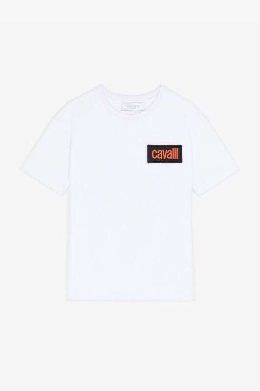 JU Camiseta de algodón con logotipo Blanco RJT624-JD001