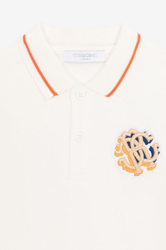 JU RC Monogram Cotton Polo Shirt White RJT60F-JD001