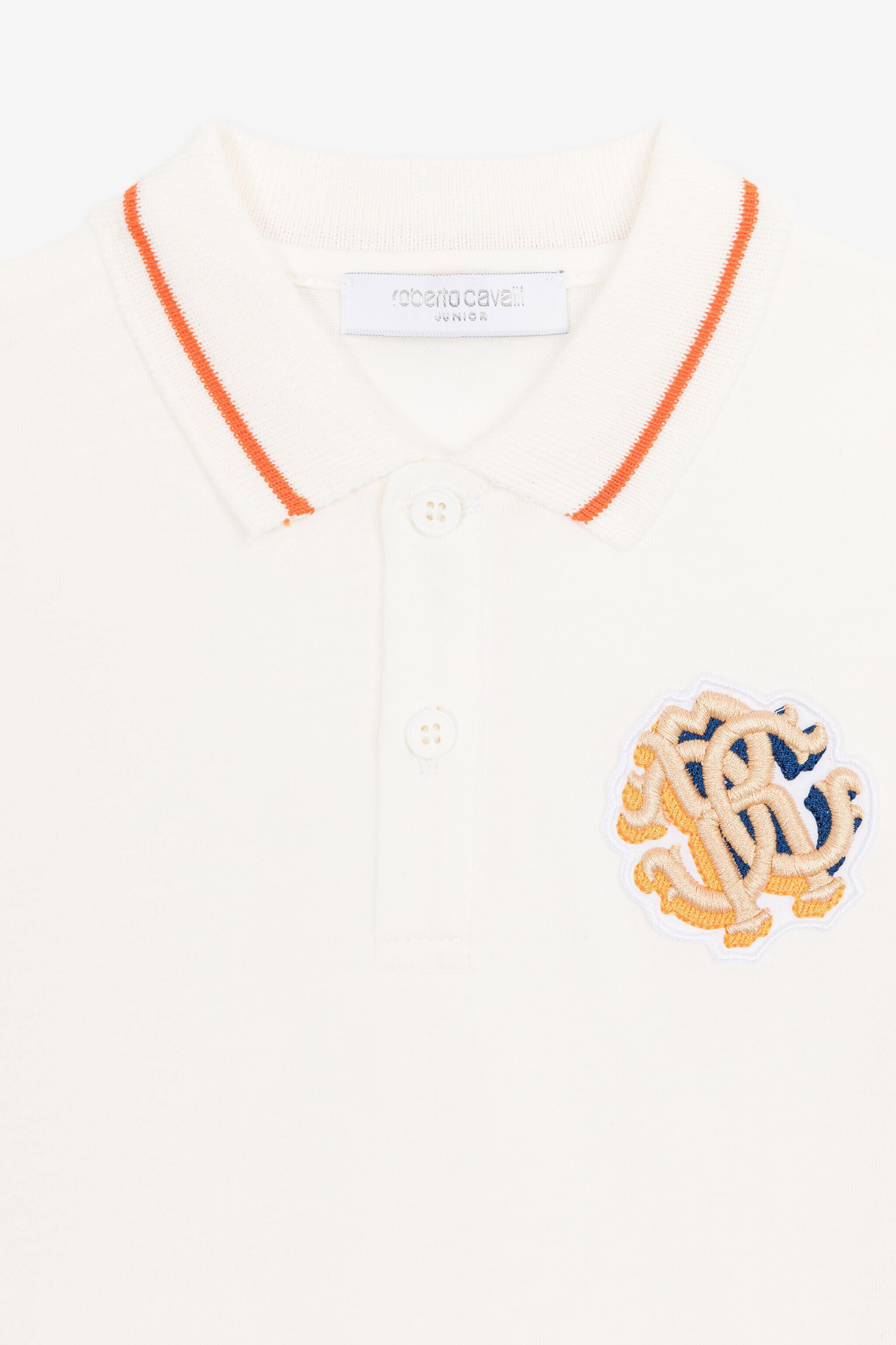 JU RC Monogram Cotton Polo Shirt White RJT60F-JD001