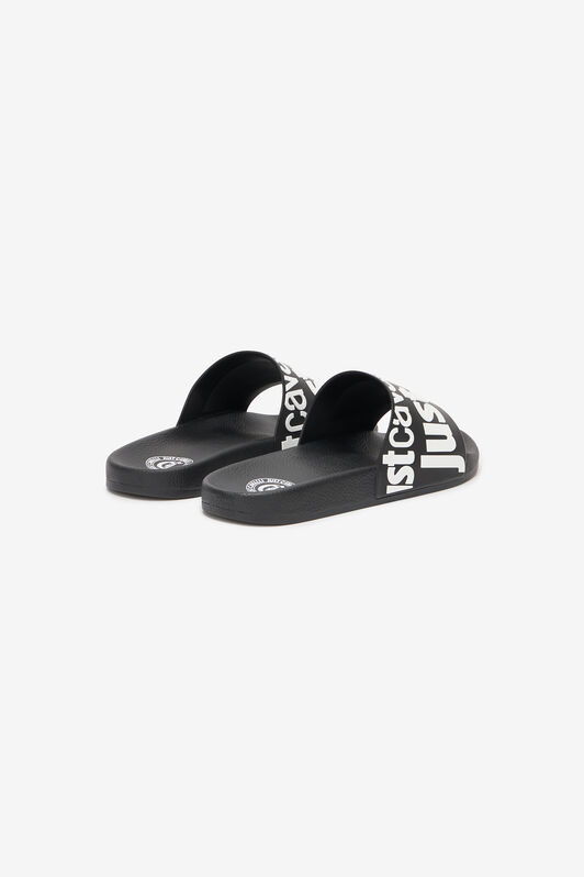 JC Slides Con Lettering Nero/Bianco UFS027-UF302