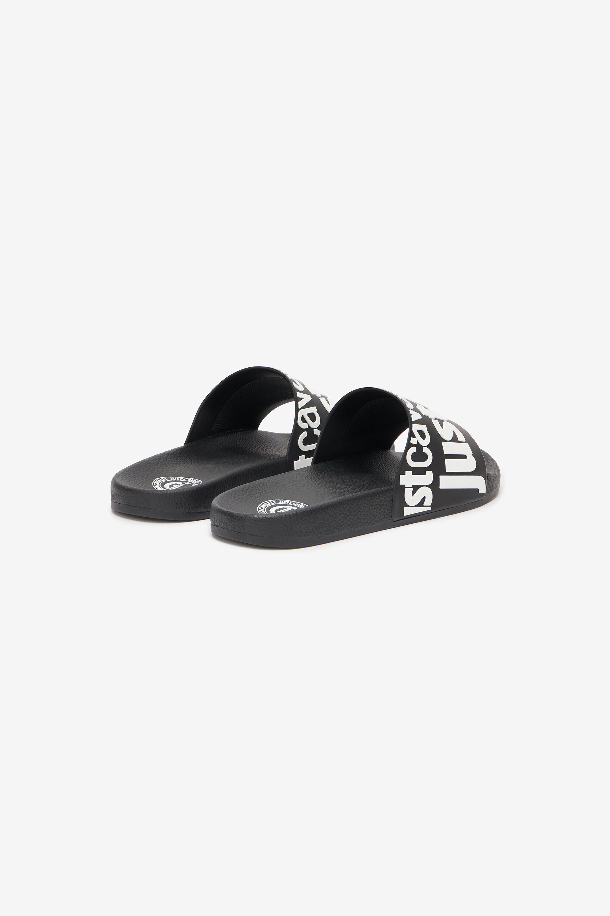 JC Slides Con Lettering Nero/Bianco UFS027-UF302