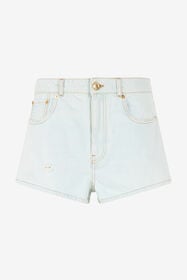 ${brand} Shorts in Denim Chiaro con Dettagli Strappati ${colorDescription} ${masterID}