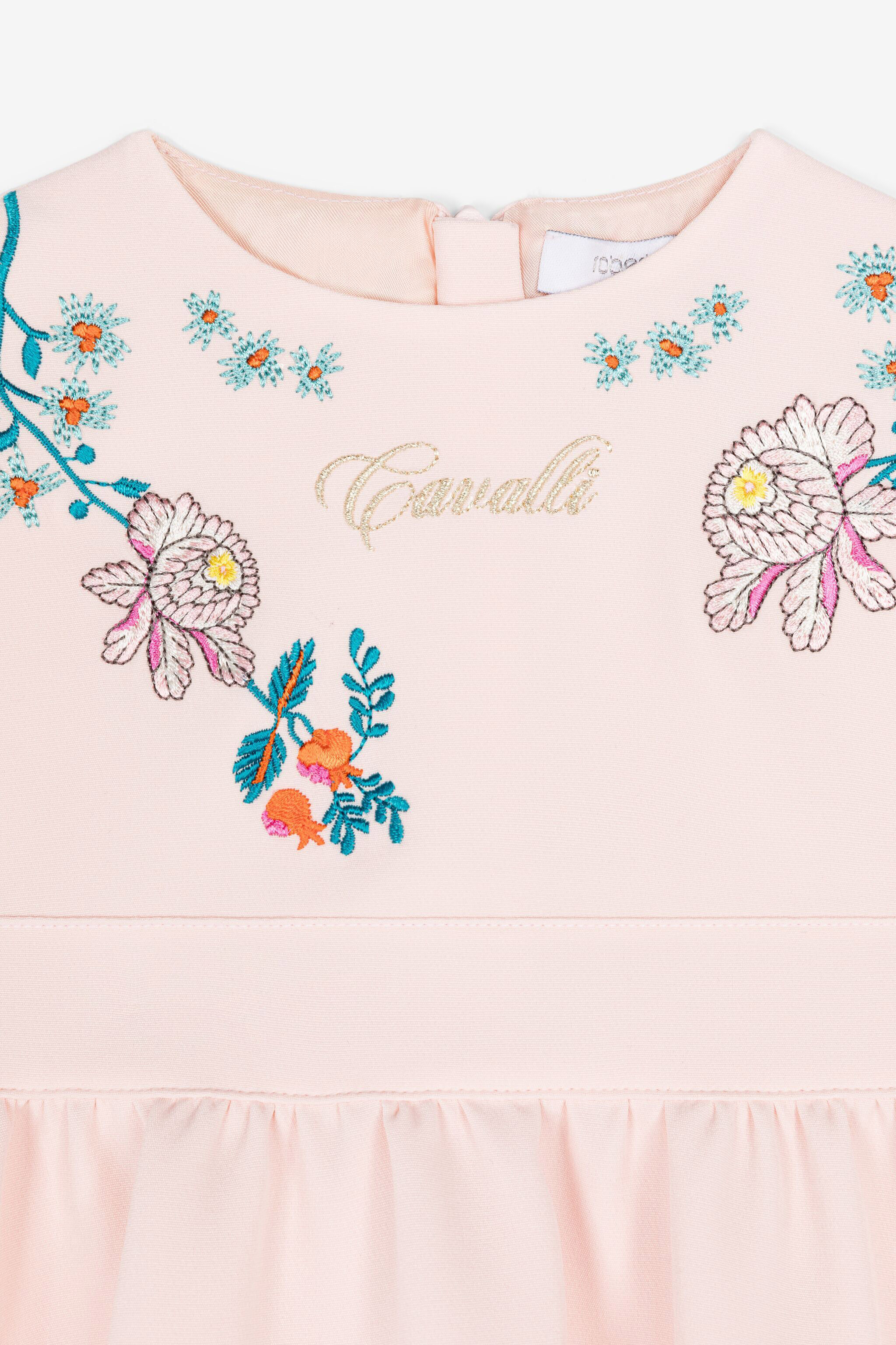 JU Robe à broderie florale Rose RJT107-RJ005