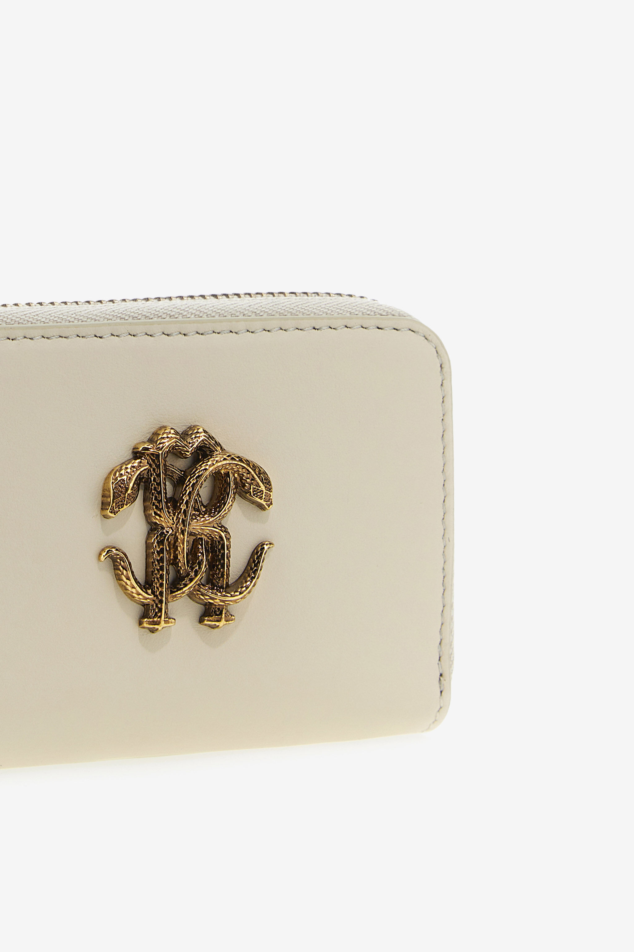 RC Small wallet with Monogram RC and zip Ivory SKA003-PZ172