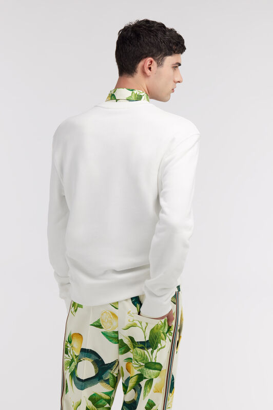 RC White Sweatshirt With Monogram RC Embossed Logo White SRT68C-CF050