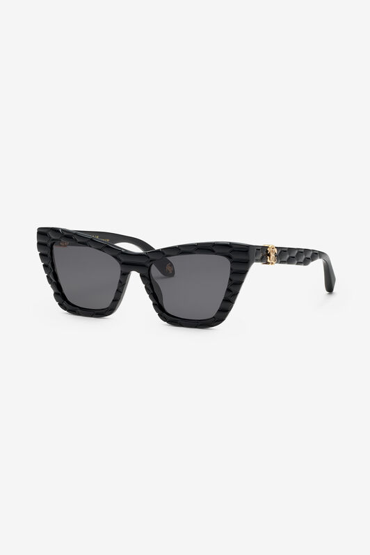 RC Sunglasses with smooth front and matelassè effect on temples Black UALD04-ID199