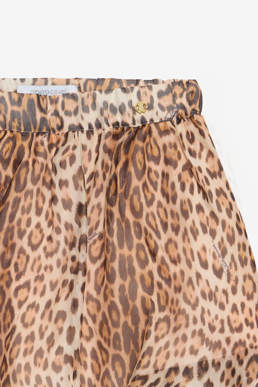 JU Skirt with Jaguar Skin Print NATURAL VJT300-2NO52
