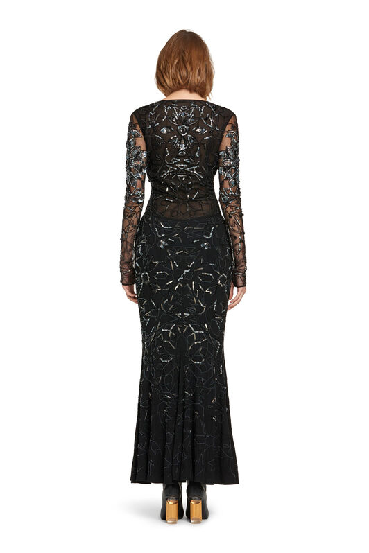 RC Robe sirène à ornement mosaïque Noir IWR116-RT020