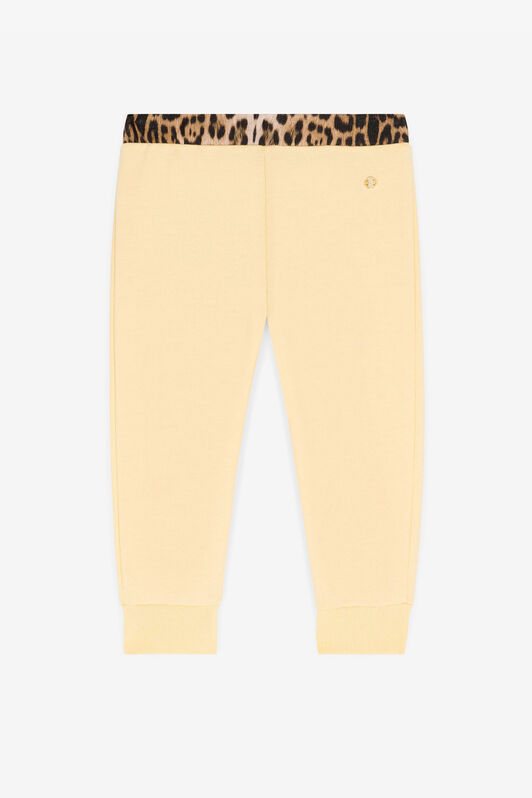 JU RC Monogram-Embroidered Cotton Track Pants Yellow RJT203-CF050