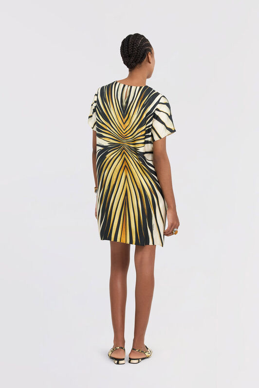 RC Minikleid Aus Seide Mit Ray Of Gold Print Gold TKT101-4QM33