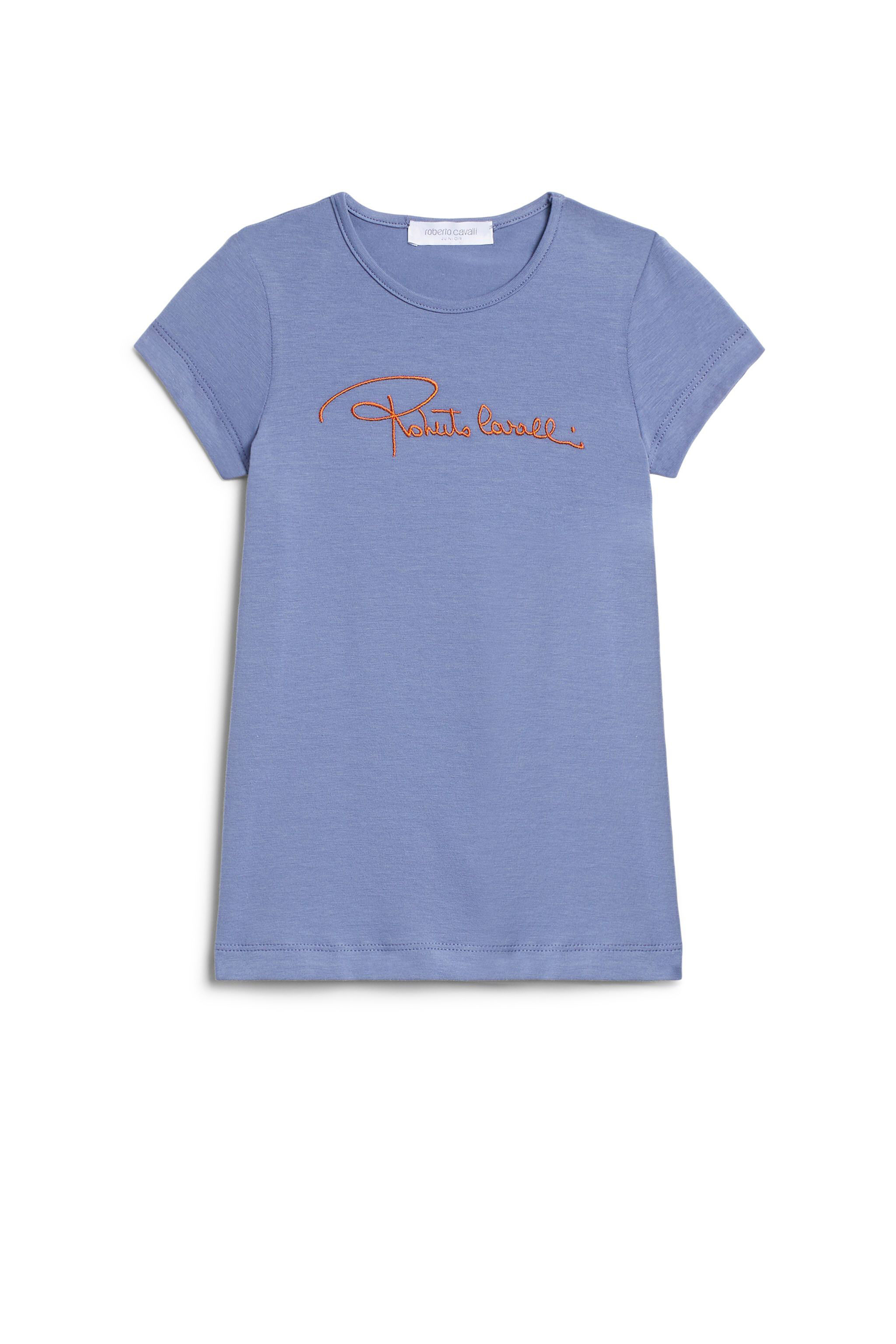 JU Logo script T-shirt dress BLUE DENIM IJT180-JV025