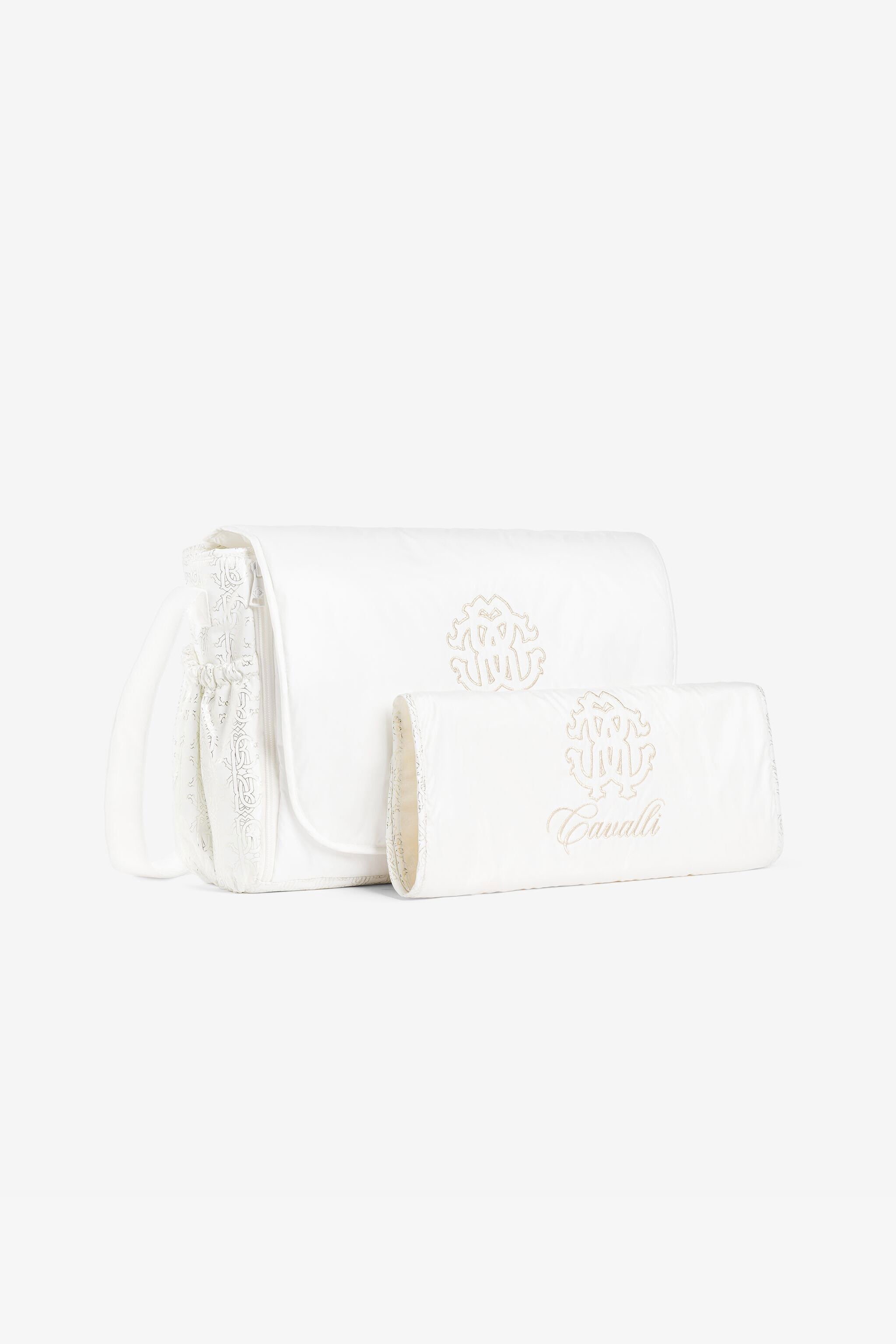 JU Wickeltaschen-Set mit RC Monogramm-Print Weiß RJT843-SB085
