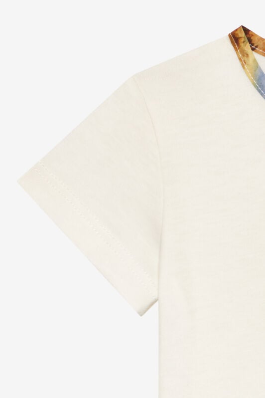 JU T-Shirt Avec Monogramme RC Et Logo Dorés Bleu clair UJT666-JD001