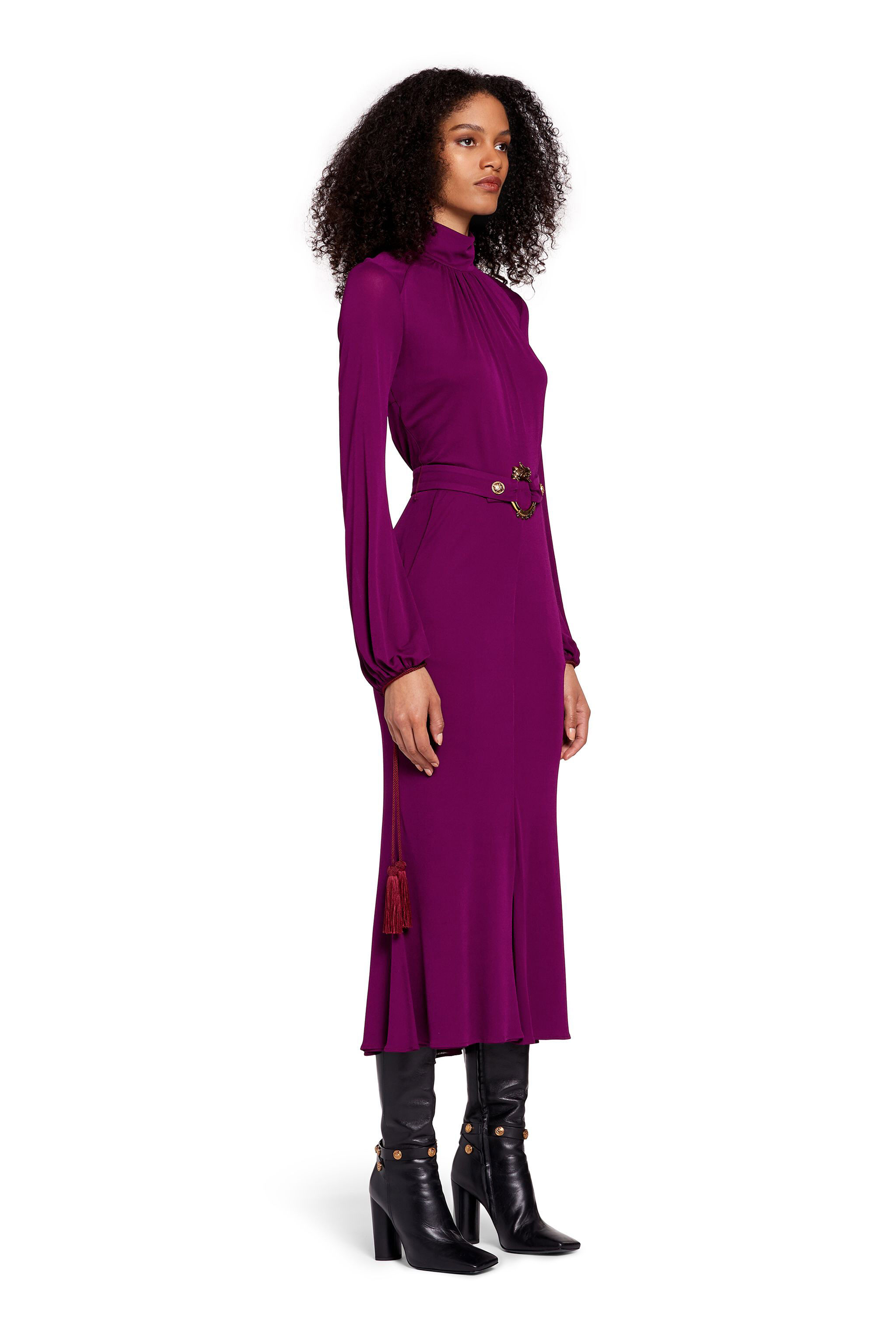 RC Belted midi dress CYCLAMEN LQT127-JJ035