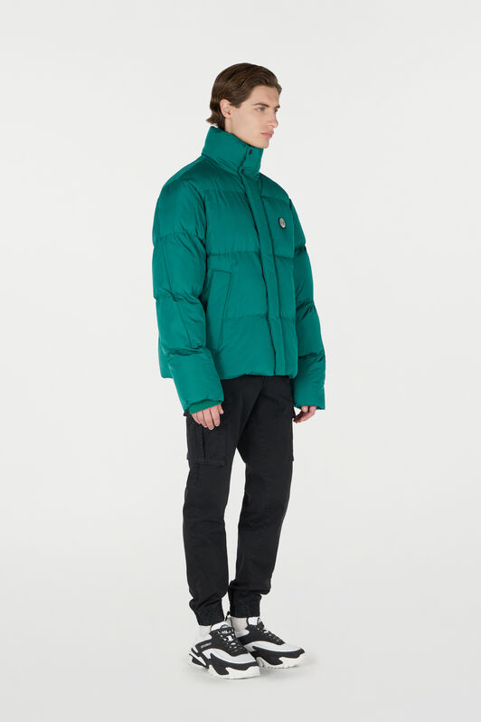 JC Puffer Jacket With JC Monogram JC Puffer Jacket With JC Monogram Green TFT067-TF091