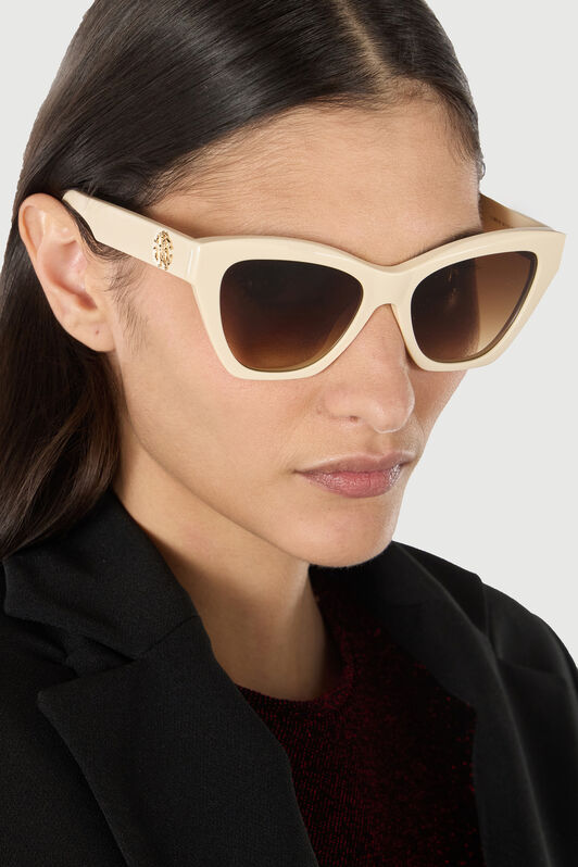 RC Cat-Eye Sunglasses with RC Monogram Marron clair SALD44-ID155