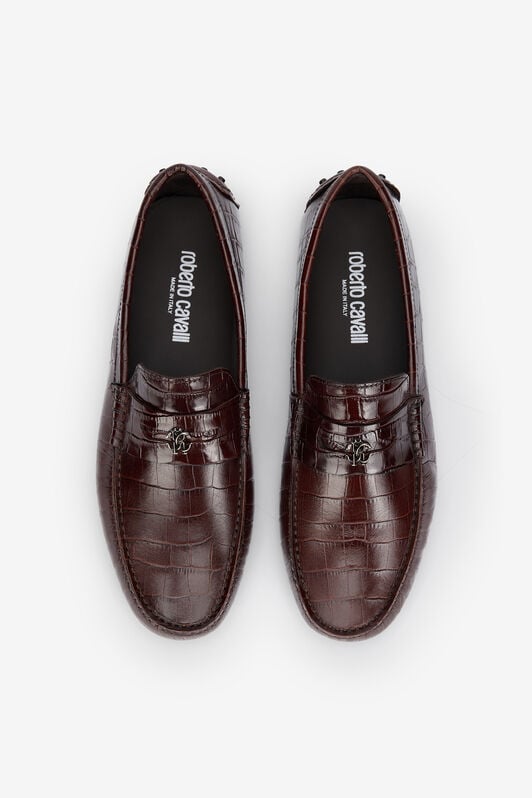 RC Brauner Loafer In Kroko-Prägung RC Brauner Loafer In Kroko-Prägung DARK BROWN QOS00A-PZ577