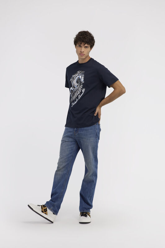 RC T-shirt with Horse logo and print RC T-shirt with Horse logo and print Dunkelblau NOT60P-JD060