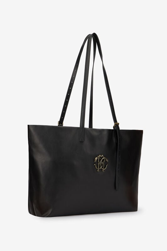 RC Shopping Bag Nera con RC Monogram RC Shopping Bag Nera con RC Monogram BLACK QOB00A-PZO31