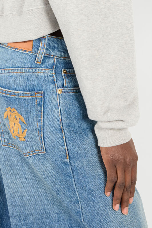 RC Cropped Sweatshirt with Mirror Snake Monogram Gray VKT68A-CF007