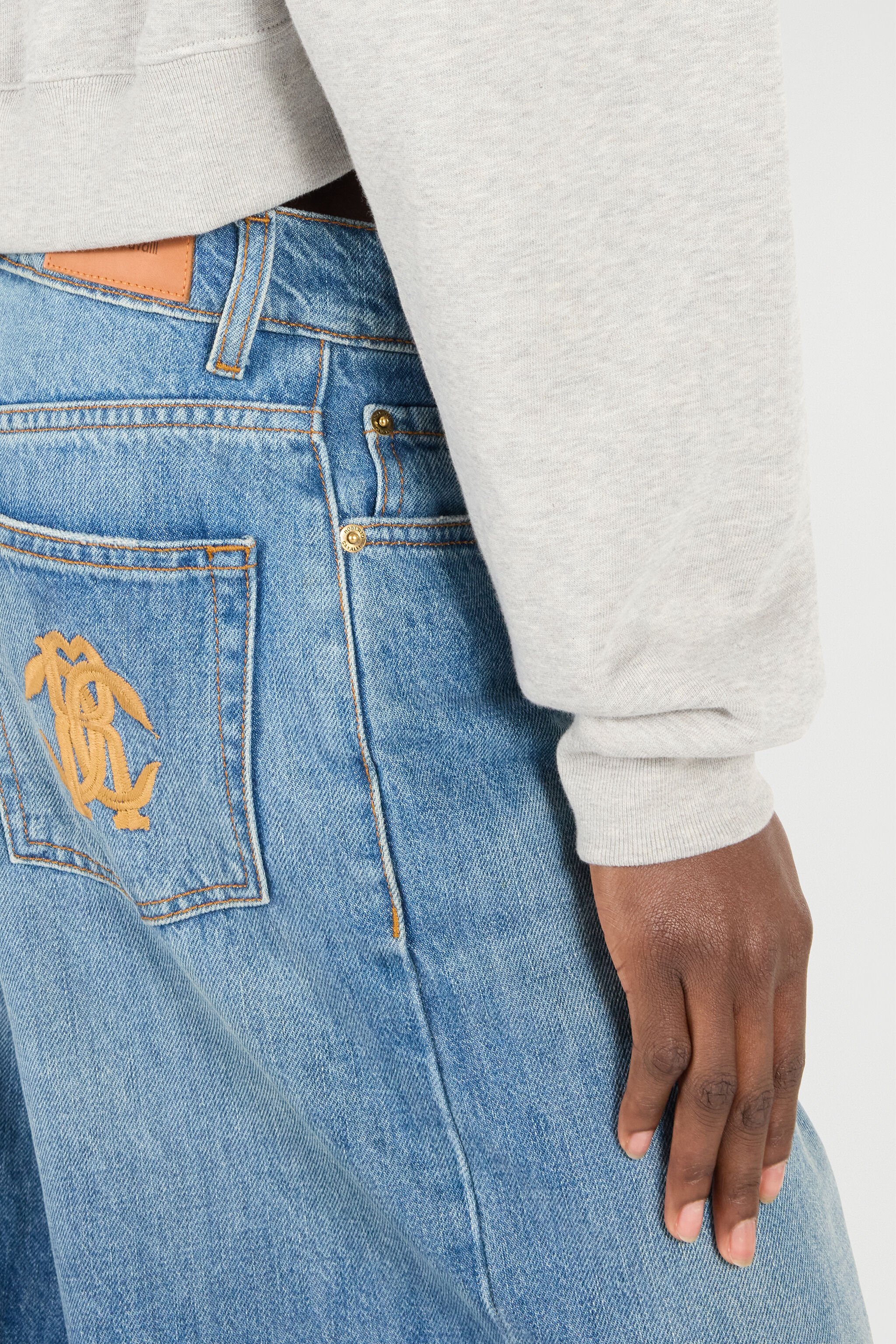 RC Cropped Sweatshirt with Mirror Snake Monogram Gray VKT68A-CF007
