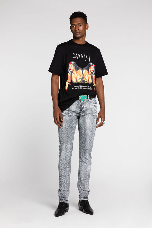 RC Graphic-Print Cotton T-Shirt Black RRT61I-JD060