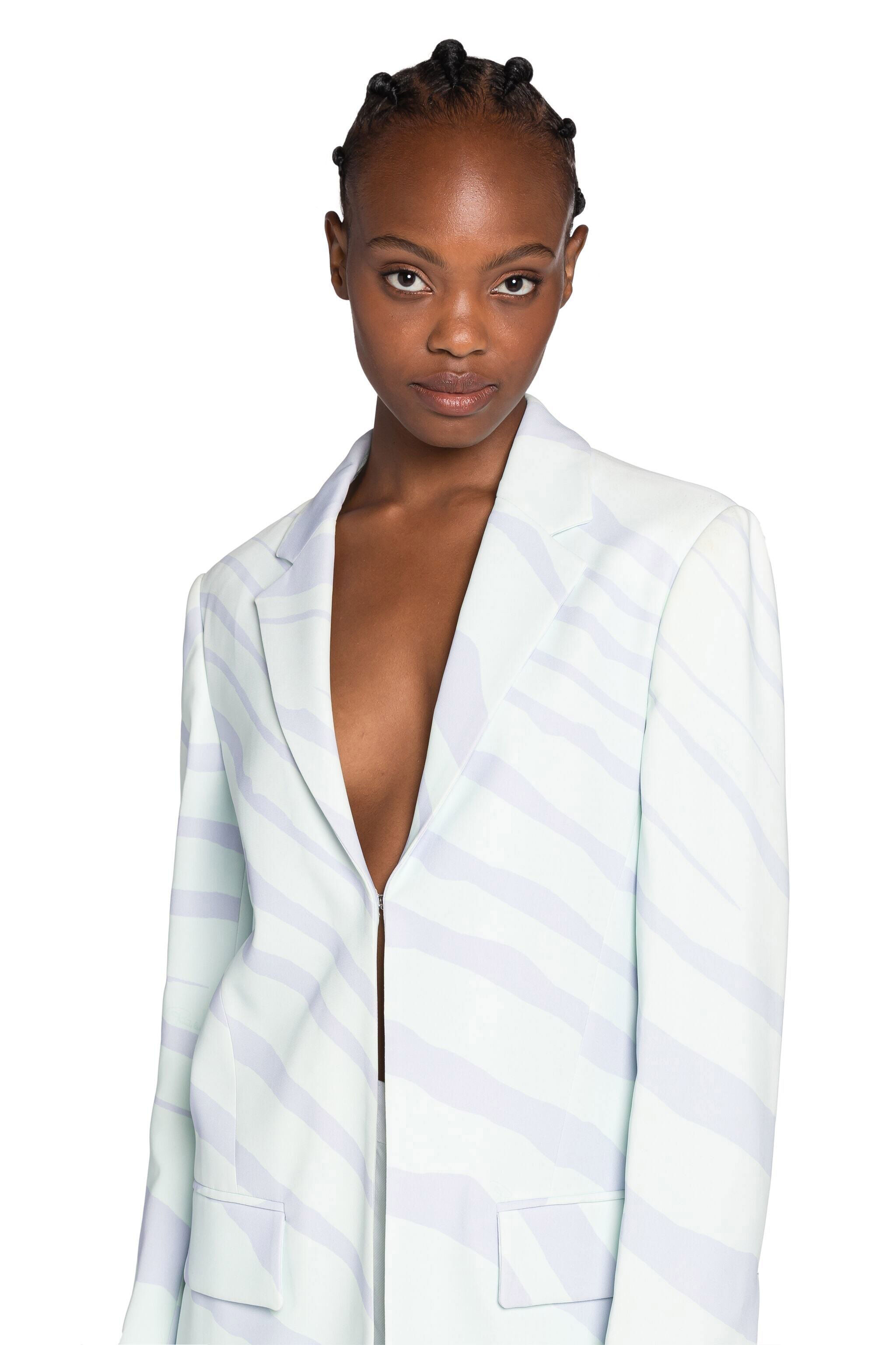 RC Zebra-Print Blazer LILAC GWT407-ORL60